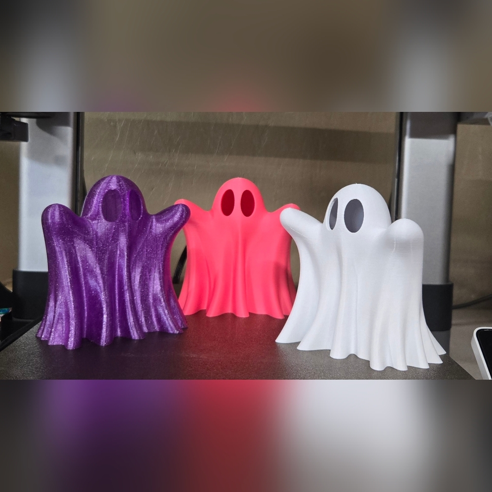 Set of Three 3D printed Ghost Figurines